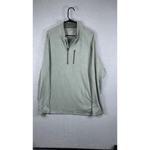 Free‎ Fly Sweater Mens 3XL Green Quarter Zip Performance Bamboo Pullover